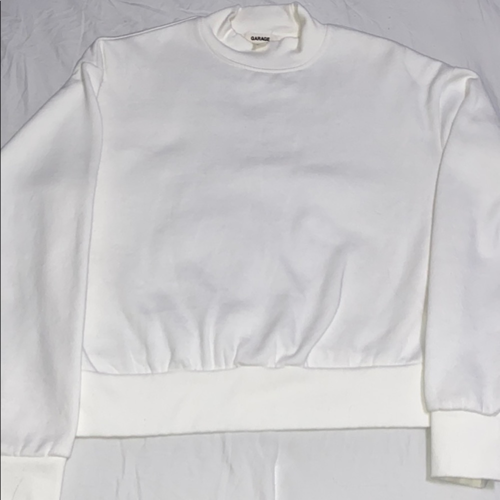 white sweatshirt
